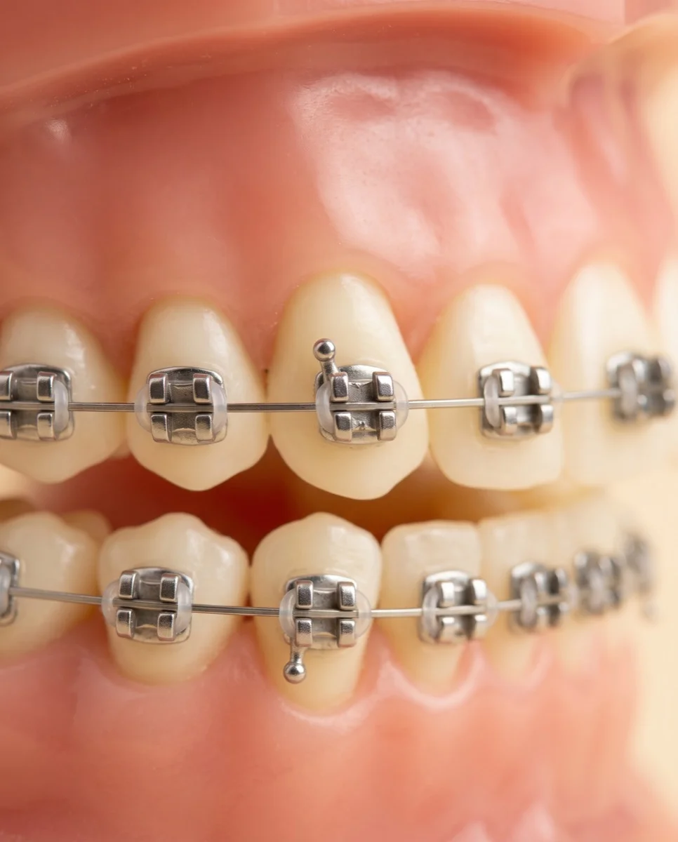 Metal braket ve ortodontik tel